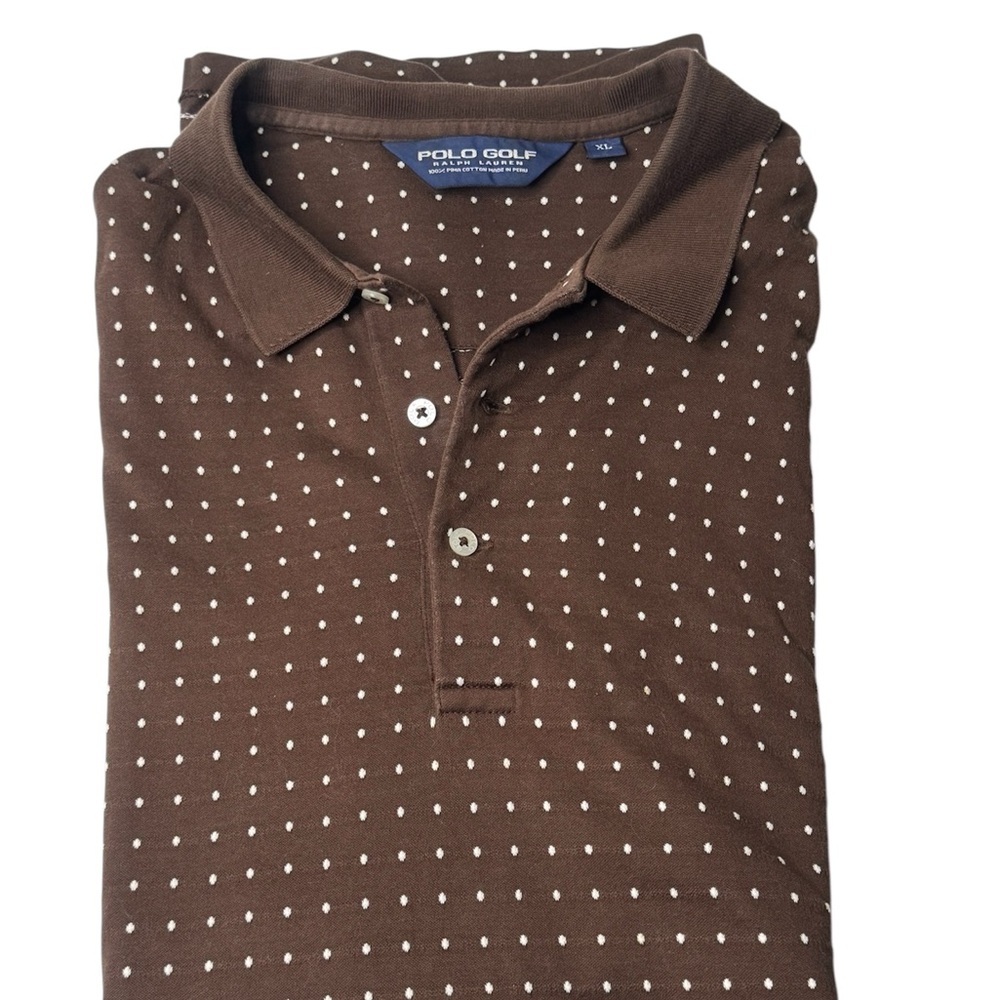 Polo by Ralph Lauren Brown Polka Dot Polo Shirt